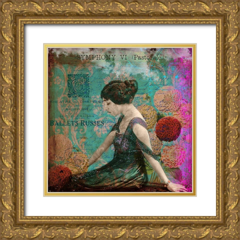 Femme Paris VIII Gold Ornate Wood Framed Art Print with Double Matting by Lloyd, Sandy