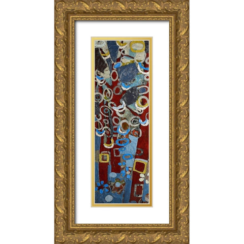 Cut Paper Trees I Gold Ornate Wood Framed Art Print with Double Matting by Ferrell, Erin McGee