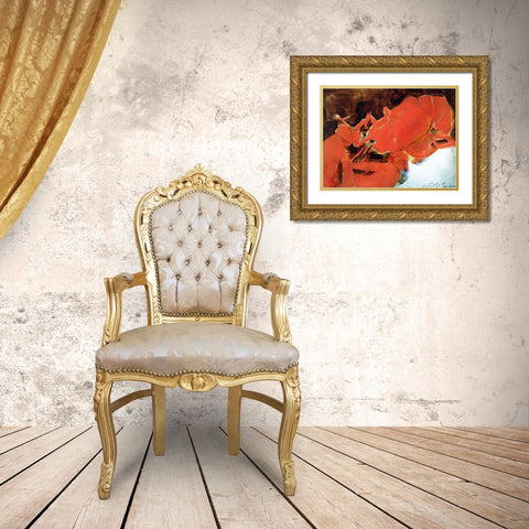 Abstract Lobster II Gold Ornate Wood Framed Art Print with Double Matting by Ferrell, Erin McGee