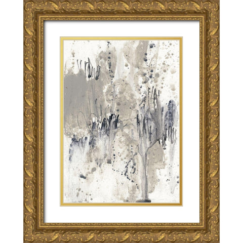 Paynes Splash II Gold Ornate Wood Framed Art Print with Double Matting by Goldberger, Jennifer