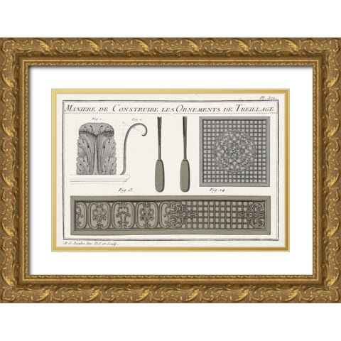 Survey of Architectural Design II Gold Ornate Wood Framed Art Print with Double Matting by Vision Studio