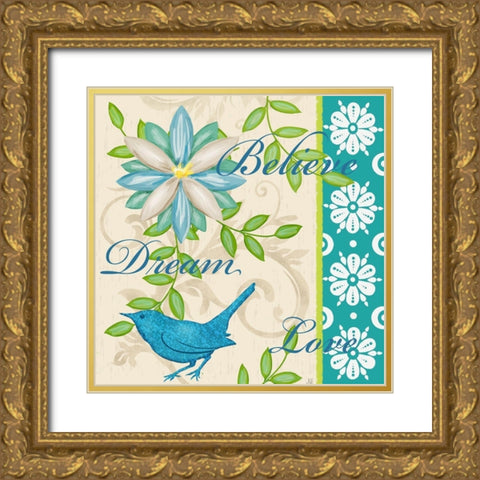 Bright Inspiration I Gold Ornate Wood Framed Art Print with Double Matting by Reynolds, Jade