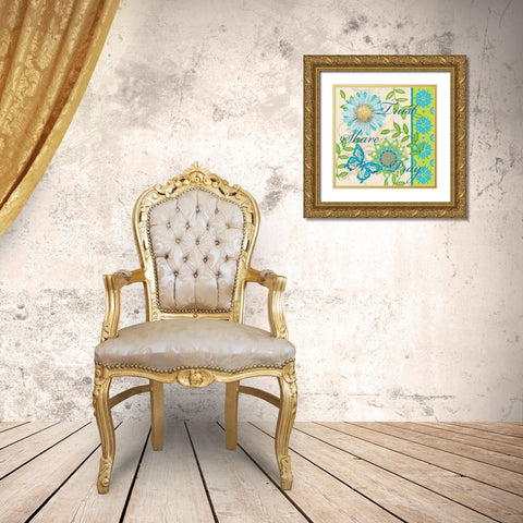 Bright Inspiration II Gold Ornate Wood Framed Art Print with Double Matting by Reynolds, Jade
