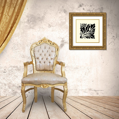 BandW Graphic Beauty IV Gold Ornate Wood Framed Art Print with Double Matting by Vision Studio