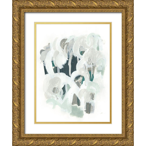 Sage and Slate I Gold Ornate Wood Framed Art Print with Double Matting by Vess, June Erica