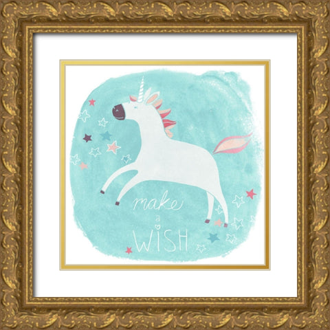 Magic Unicorn Squad II Gold Ornate Wood Framed Art Print with Double Matting by Vess, June Erica