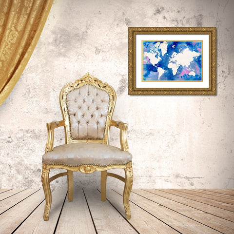 Starry World Gold Ornate Wood Framed Art Print with Double Matting by Popp, Grace