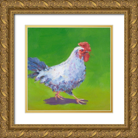 Pasture Henrietta I Gold Ornate Wood Framed Art Print with Double Matting by Young, Carol