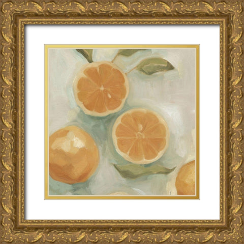 Citrus Study in Oil I Gold Ornate Wood Framed Art Print with Double Matting by Scarvey, Emma