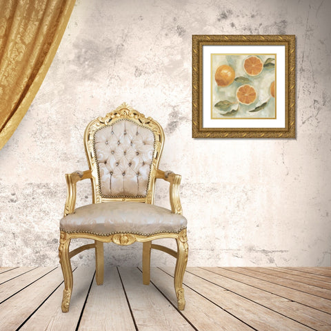 Citrus Study in Oil III Gold Ornate Wood Framed Art Print with Double Matting by Scarvey, Emma