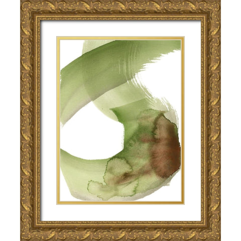 Serpent I Gold Ornate Wood Framed Art Print with Double Matting by Wang, Melissa