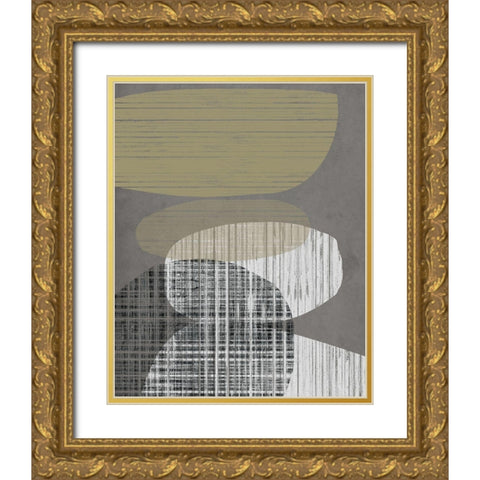 Resting Shapes III Gold Ornate Wood Framed Art Print with Double Matting by Goldberger, Jennifer