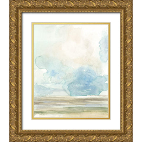 Clouds over the Marsh I Gold Ornate Wood Framed Art Print with Double Matting by Goldberger, Jennifer