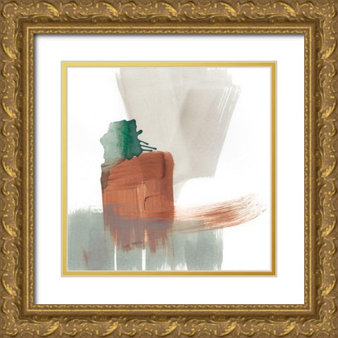 Earthy Gestures VII Gold Ornate Wood Framed Art Print with Double Matting by Goldberger, Jennifer