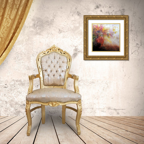 Nicho Rojo Gold Ornate Wood Framed Art Print with Double Matting by Herrera, Leticia