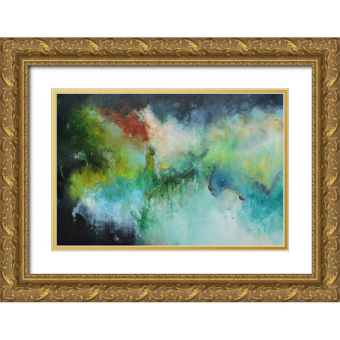 Marytiera Gold Ornate Wood Framed Art Print with Double Matting by Herrera, Leticia