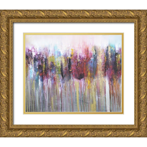 Morados I Gold Ornate Wood Framed Art Print with Double Matting by Herrera, Leticia