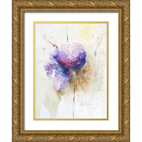 Hortenzzia I Gold Ornate Wood Framed Art Print with Double Matting by Herrera, Leticia