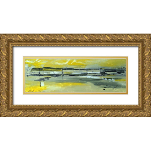 Martins Dock I Gold Ornate Wood Framed Art Print with Double Matting by Ferrell, Erin McGee