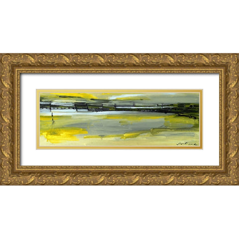 Martins Dock II Gold Ornate Wood Framed Art Print with Double Matting by Ferrell, Erin McGee