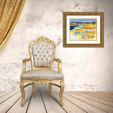 Bright Marsh I Gold Ornate Wood Framed Art Print with Double Matting by Ferrell, Erin McGee