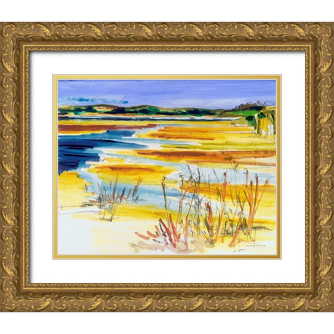 Bright Marsh I Gold Ornate Wood Framed Art Print with Double Matting by Ferrell, Erin McGee