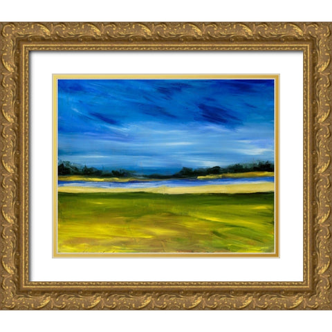 Bright Marsh III Gold Ornate Wood Framed Art Print with Double Matting by Ferrell, Erin McGee