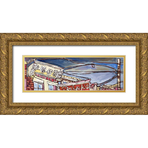 Urban Wires II Gold Ornate Wood Framed Art Print with Double Matting by Ferrell, Erin McGee