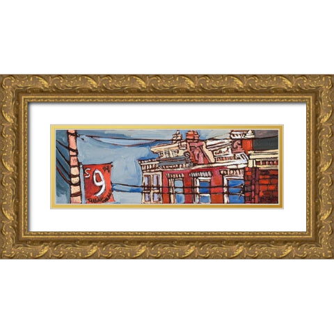 Urban Wires III Gold Ornate Wood Framed Art Print with Double Matting by Ferrell, Erin McGee