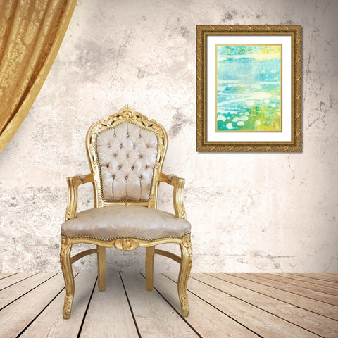 Lacuna IV Gold Ornate Wood Framed Art Print with Double Matting by Jachimiec, Sue
