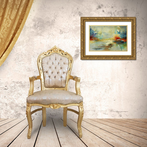 Invierno Gold Ornate Wood Framed Art Print with Double Matting by Villarreal, Gabriela