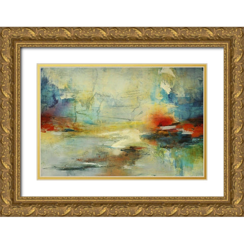 Invierno Gold Ornate Wood Framed Art Print with Double Matting by Villarreal, Gabriela