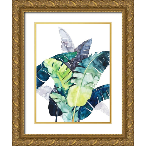 Twilight Palms II Gold Ornate Wood Framed Art Print with Double Matting by Popp, Grace