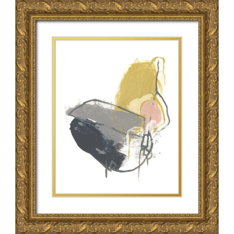 Seismic Breakdown III Gold Ornate Wood Framed Art Print with Double Matting by Vess, June Erica