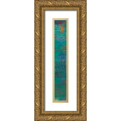 Reedy Blue II Gold Ornate Wood Framed Art Print with Double Matting by Jachimiec, Sue