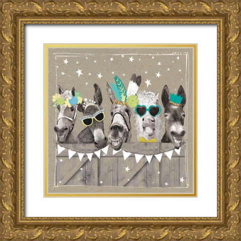 Fancy Pants Farm VI Gold Ornate Wood Framed Art Print with Double Matting by Gower, Hammond