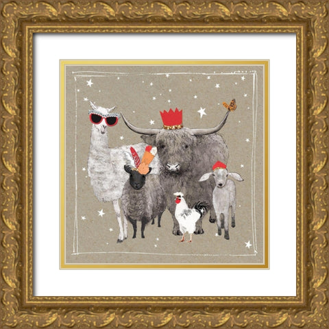 Fancy Pants Farm VIII Gold Ornate Wood Framed Art Print with Double Matting by Gower, Hammond