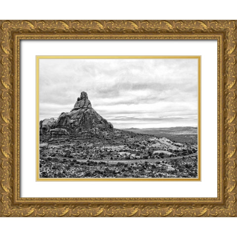 Desert Arches II Gold Ornate Wood Framed Art Print with Double Matting by Guthrie, Jenna
