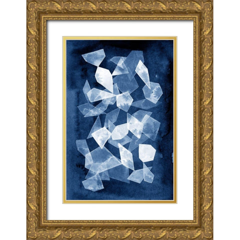 Indigo Glass II Gold Ornate Wood Framed Art Print with Double Matting by Popp, Grace