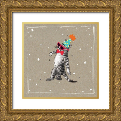 Fancypants Cats II Gold Ornate Wood Framed Art Print with Double Matting by Gower, Hammond