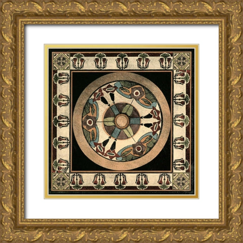 Arts and Crafts Motif IV Gold Ornate Wood Framed Art Print with Double Matting by Vision Studio