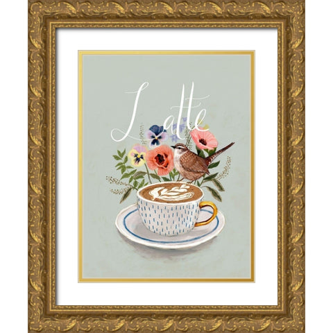 Early Bird II Gold Ornate Wood Framed Art Print with Double Matting by Borges, Victoria