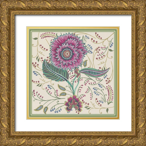 Chintz Composition II Gold Ornate Wood Framed Art Print with Double Matting by Wang, Melissa