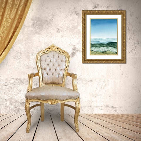 Crystal Landscape I Gold Ornate Wood Framed Art Print with Double Matting by Popp, Grace