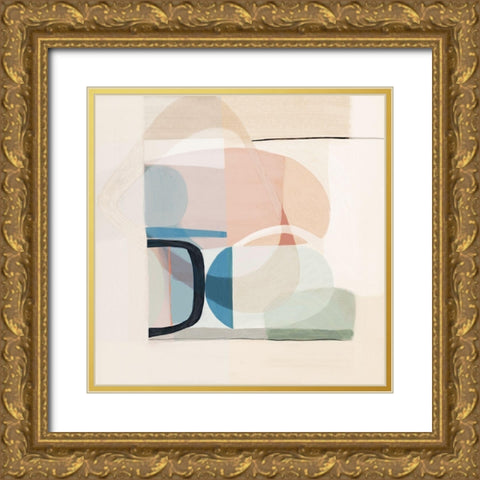 Multiform III Gold Ornate Wood Framed Art Print with Double Matting by Borges, Victoria