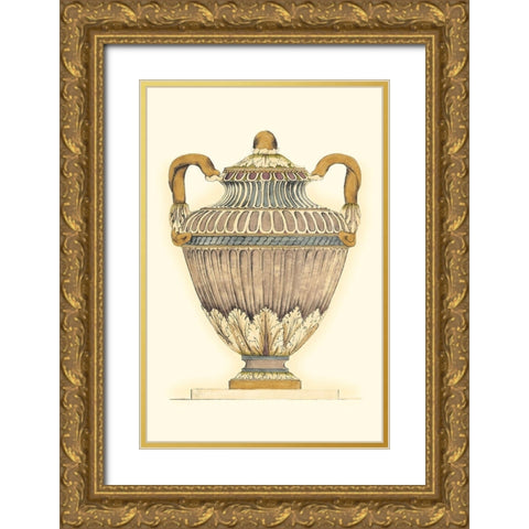 Dusty Urn Sketch I Gold Ornate Wood Framed Art Print with Double Matting by Goldberger, Jennifer