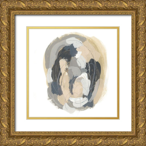 Neutral Vortex II Gold Ornate Wood Framed Art Print with Double Matting by Vess, June Erica