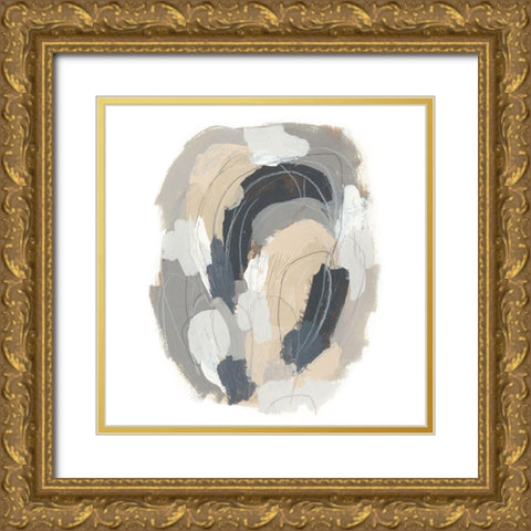 Neutral Vortex III Gold Ornate Wood Framed Art Print with Double Matting by Vess, June Erica