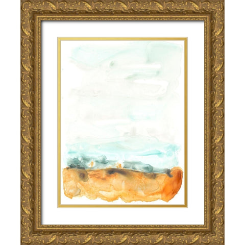 Flowing Sand Bar I Gold Ornate Wood Framed Art Print with Double Matting by Vess, June Erica