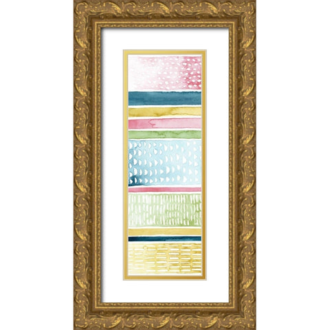 Pastel Strata I Gold Ornate Wood Framed Art Print with Double Matting by Popp, Grace